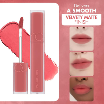 rom&nd OVEEER Shade Series Blur Fudge Tint | Silky Matte Lipstick for Velvety Smooth Lips | Long-Lasting Stain, Wrinkle Blurring, Moisturizing Formula | 16 Burnt Orange | Lip Stain Long Lasting Waterproof | Buildable Matte Blurred Finish | Hydrating Lip S