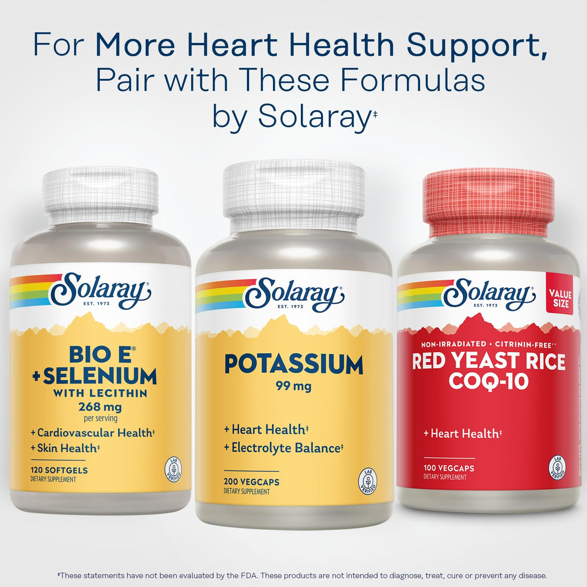 SOLARAY Potassium 99 mg - Electrolyte Balance Formula - Potassium Supplement for Electrolytes, Vascular and Heart Health Support, Lab Verified, 200 Servings, 200 VegCaps