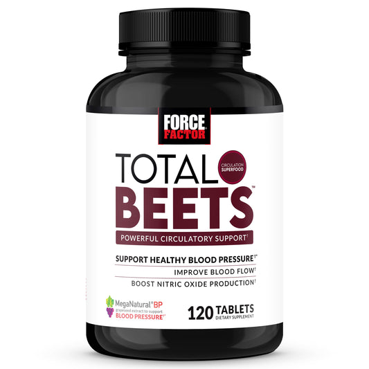 Force Factor Total Beets Blood Pressure Support with Grape Seed Extract and Non GMO Beet Root Powder for Heart Health