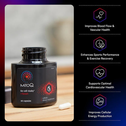 MitoQ Ultimate Antioxidant Bundle: Mitochondria-Targeted and Heart Health Antioxidant Supplements | Supports Cellular Longevity, Cardiovascular Health, Energy, and Healthy Aging (2 x 60 Capsules)