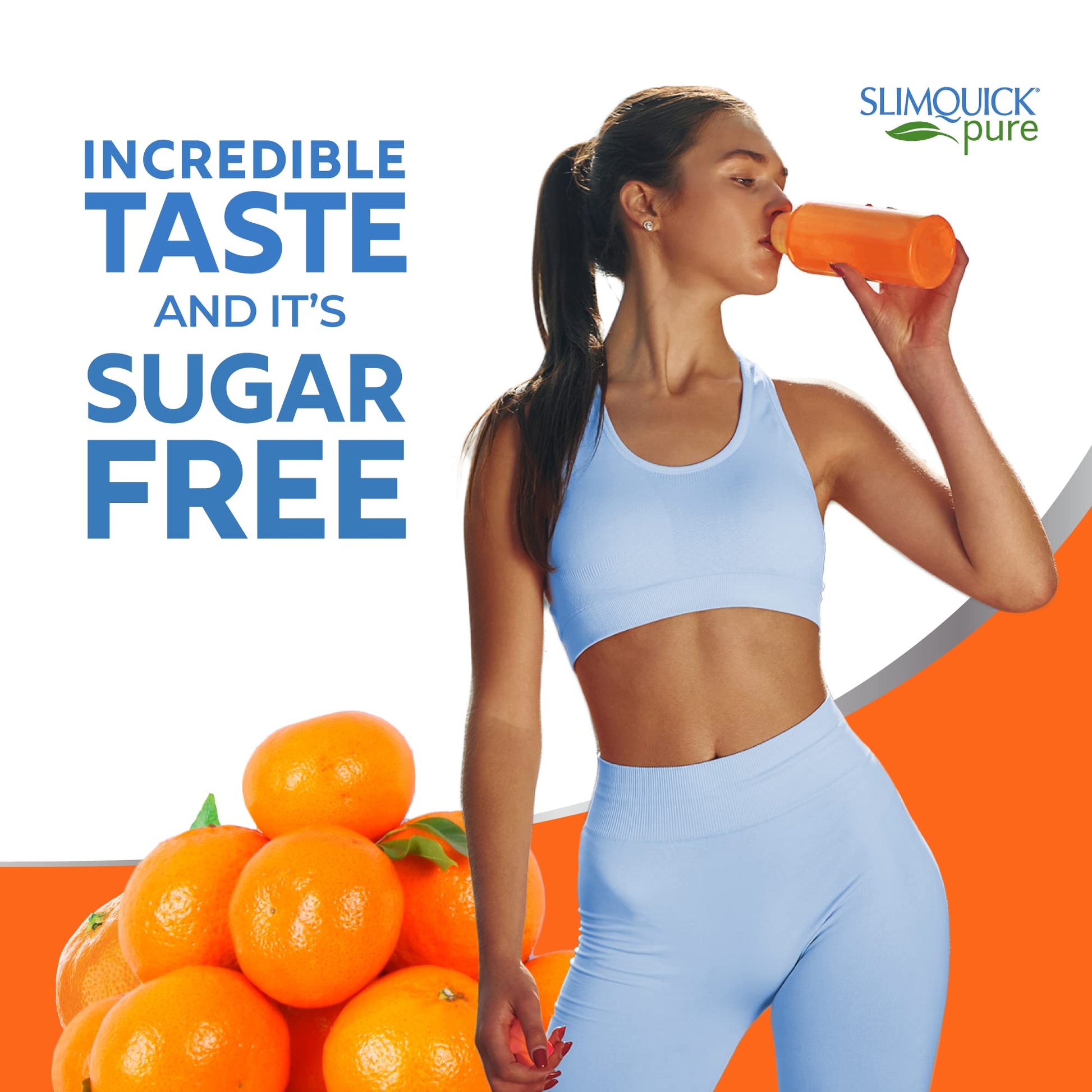SlimQuick Extra Strength Weight Management Drink Mix for Women, Tangerine - Helps Metabolism, Keeps Full for Longer with Green Tea, Caffine, Chaste Tree, Rhodiola Extract - 26 Count SlimQuick buy supplements Au