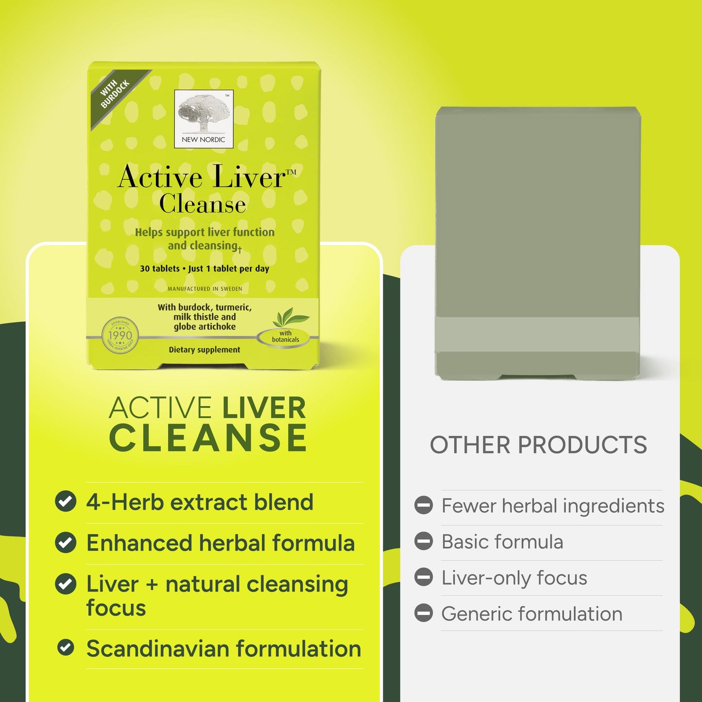 NEW NORDIC Active Liver Cleanse 30 Day Supply, Cleansing Support, 30 Tablets (Pack of 1)