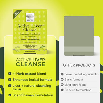 NEW NORDIC Active Liver Cleanse 30 Day Supply, Cleansing Support, 30 Tablets (Pack of 1)