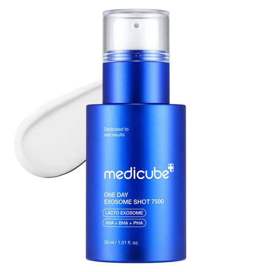 medicube Exosome Shot Zero 7,500 PPM Spicule Facial Serum | Liquid Skin Booster Serum | Exosome, AHA+BHA+PHA | Pore Care, Dead Skin Cells,