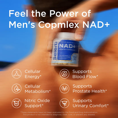 NAD Supplement for Men – Liposomal NAD+ NMN Alternative Nitric Oxide Prostate Health Supplements with Resveratrol, CoQ10, L Citrulline and Lycopene for Anti-Aging & Cellular Energy Support 60 Capsules