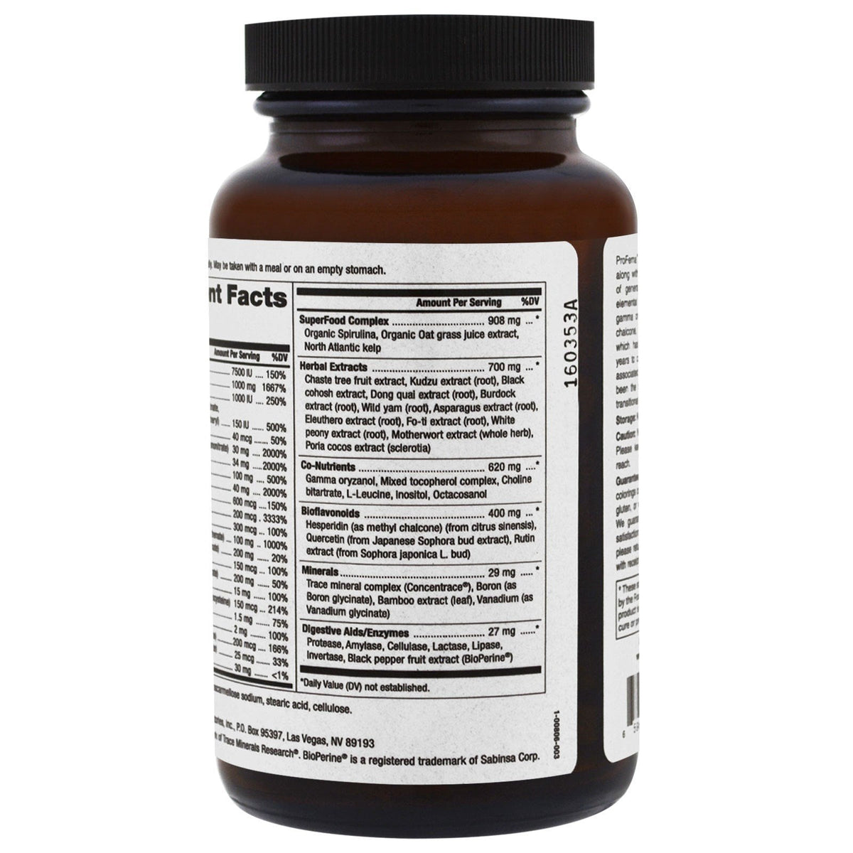 Pure Essence Labs ProFema - Multivitamin for Women - Natural Menopause Relief Supplement - Promotes Hormone Balance, Reduces Hot Flashes, Mood Swings, Night Sweats (60 Capsules)