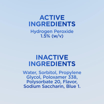 Colgate Peroxyl Alcohol Free Mouthwash with 1.5% Hydrogen Peroxide, Mouth Sore Rinse for Canker Sores, Oral Irritations,
