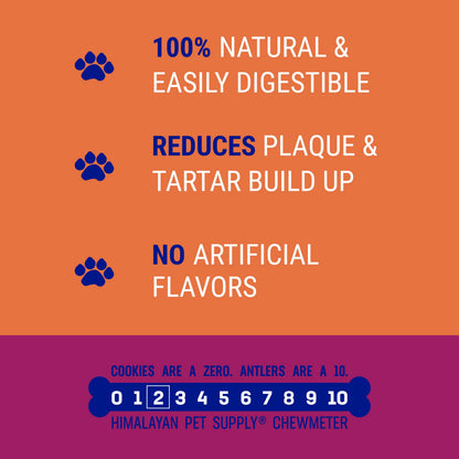 Himalayan Dog Chew Churro, Soft Yak Cheese Treat, Peanut Butter, 4 Sticks | 100% Natural, Soft Density Dental Support, Gluten Free, Healthy Safe Dog Treats for All Breeds and Ages, Lactose & Grain Free