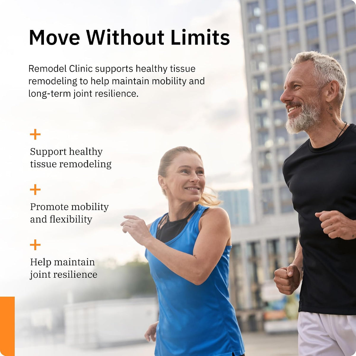 SaltWrap Remodel Clinic Joint Mobility Supplement, 60 Caps | Made in USA, with Quercetin, Bromelain, Fisetin and Senactiv Senolytic Complex for Senescent Cell Clearance & Tissue Recovery