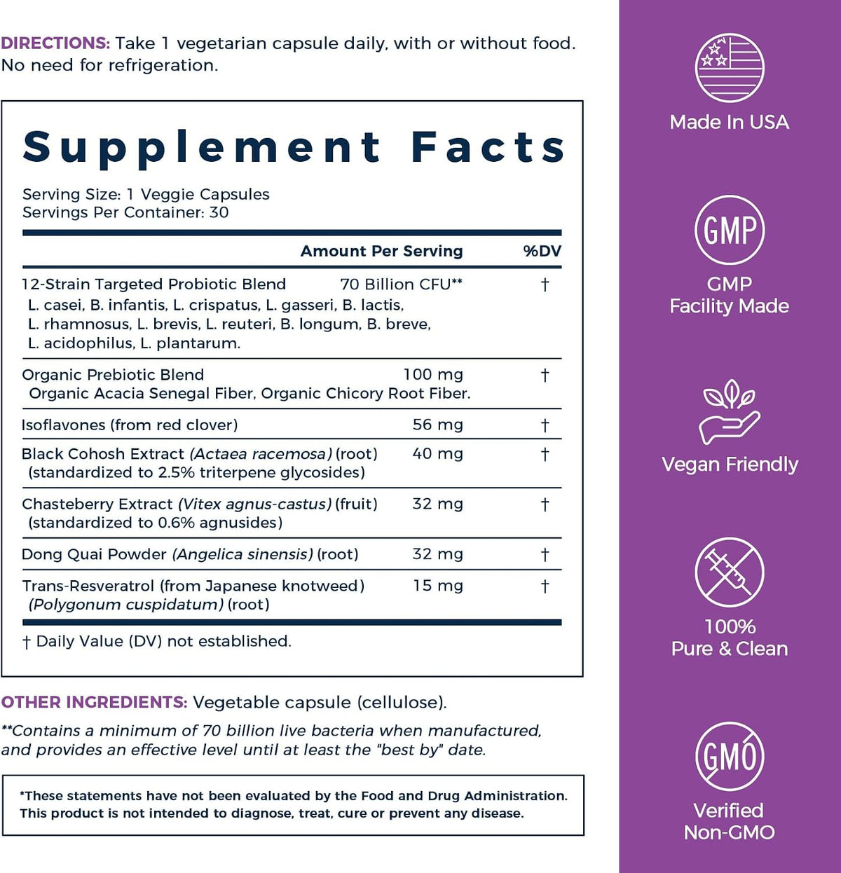 NewRhythm Female Health Bundle: Vaginal Flora Balance + Menopause Comfort, Organic Cranberry, Black Cohosh, 18 Probiotic Strains, 90 Vegan Caps