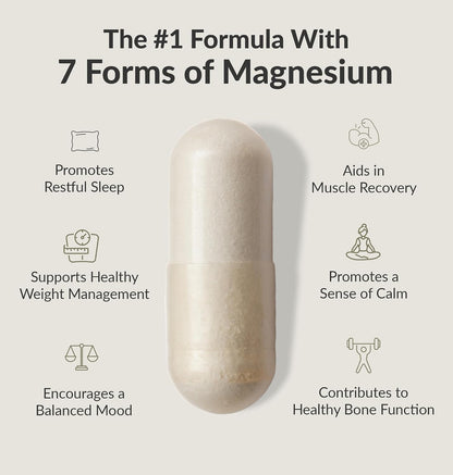 BiOptimizers Magnesium Breakthrough 4.0, (60 Capsules) & Mushroom Breakthrough Powder (Salted Caramel, 15 Servings) - Natural Sleep and Brain Superfood & Supplement Bundle