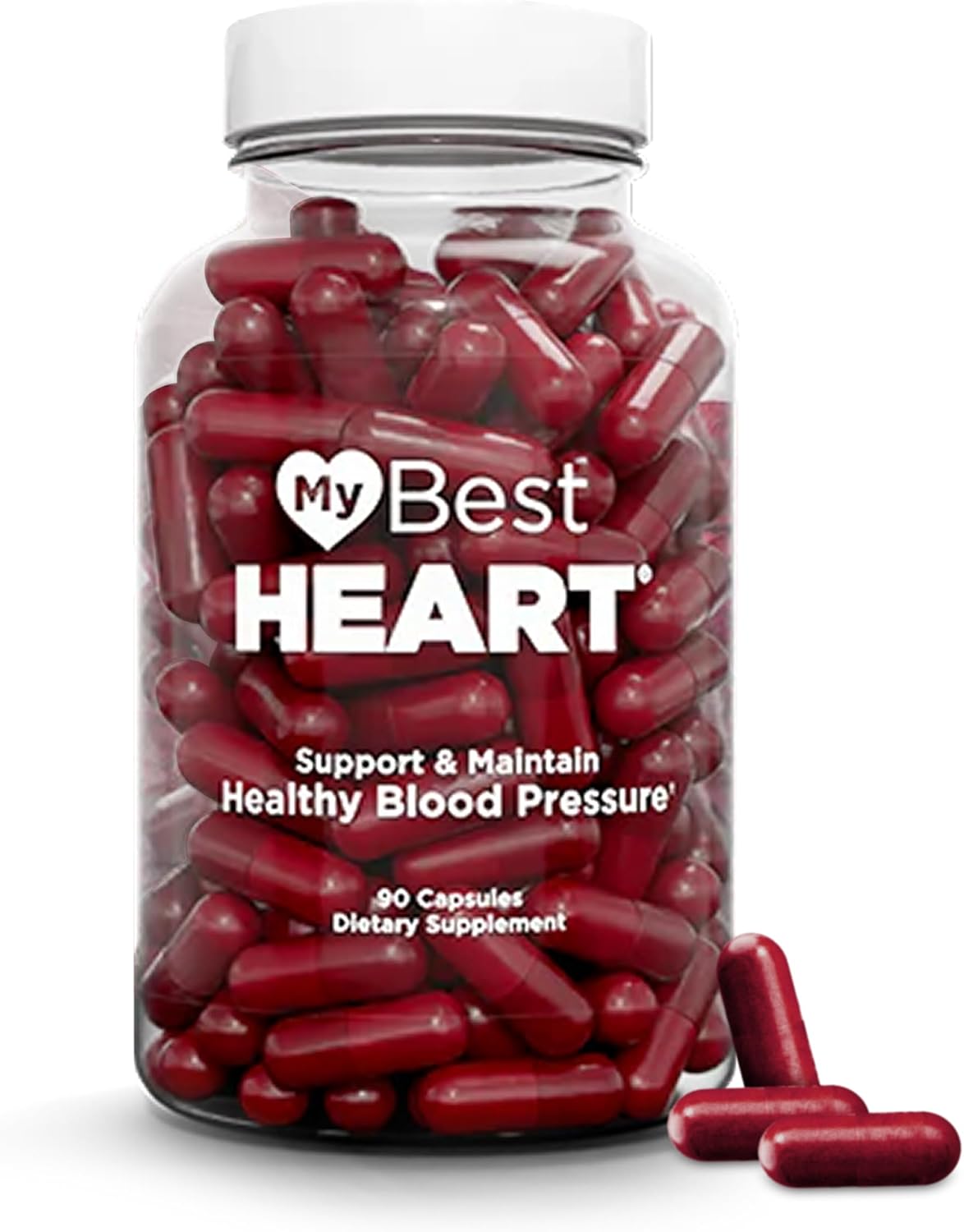 MyBestHeart Blood Pressure Support Supplement for Men & Women - 90 Capsules