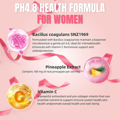 SUWENY Pineapple Gummies for Women ph Premium Feminine Balance Gummies for Women Health Immune Support Vegan, Gluten-Free & Halal-60 Gummies-30 Servings (1)