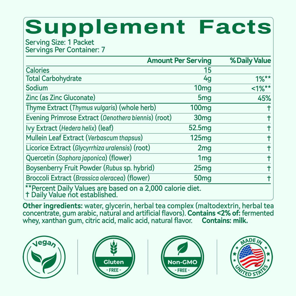 OxyEnergy Mullein Leaf Extract for Lungs, 9-in-1 Lung Detox for Smokers with Thyme, Ivy, Licorice & Quercetin, Mucus Relief, Respiratory & Immune Support, Alcohol Free, Non-GMO, 21 Sticks Mint Berry