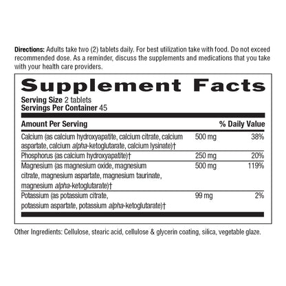 Country Life Target-Mins Calcium Magnesium Potassium, 180 Tablets