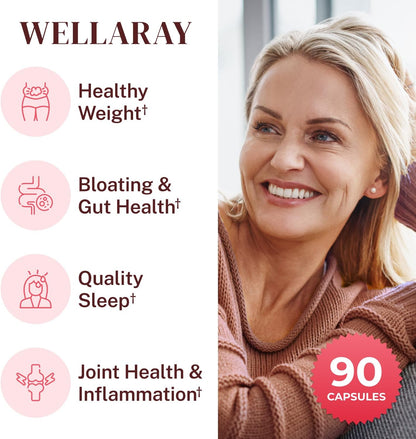 Menopause Daily Support (90 Capsules) + Lulutox Peach Herbal Tea 3-Pack (84 Servings) | Women’s Wellness Bundle for Daily Routine