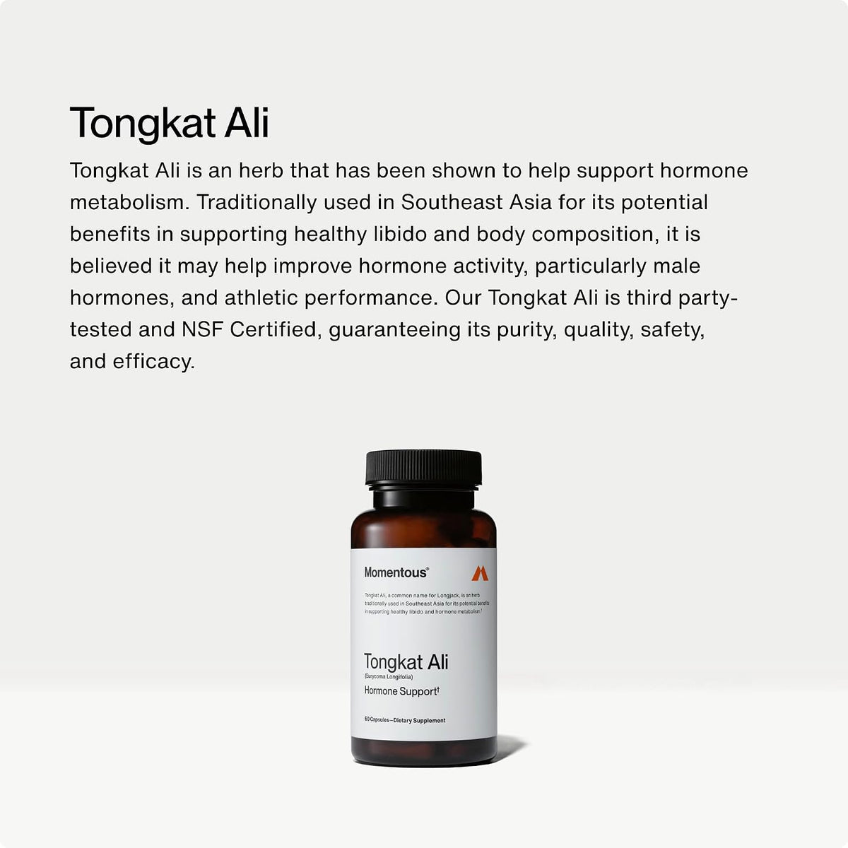 Momentous Magtein Magnesium L-Threonate 145mg, Tongkat Ali for Men and Women Supplement for Health & Wellness, Hormone, Energy & Mood Support - Root Extract Powder, Cognitive Function & Rest Support