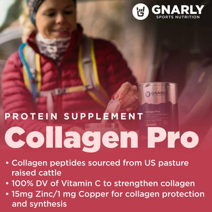 Gnarly Nutrition Collagen Pro, Unflavored (15.87oz) and Gnarly Performance Greens Blueberry Açai, (11.64 oz)