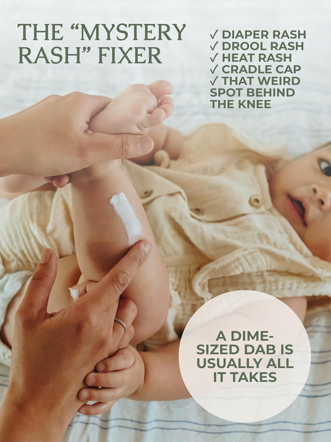 Hearth & Homestead Baby Bum Balm, Grass Fed Tallow Diaper Rash Cream with Zinc Oxide & Bentonite Clay, Fragrance Free Diaper Cream for Sensitive Baby Skin, Newborn Safe, 2oz