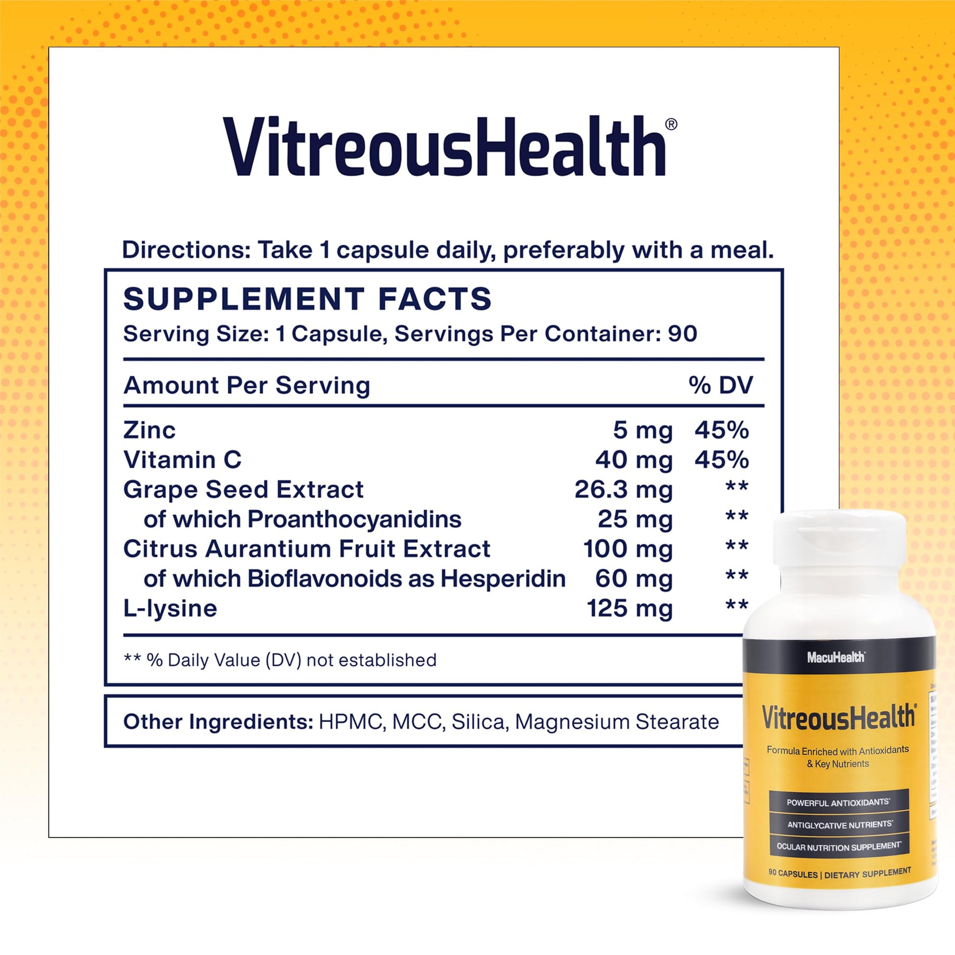 Macuhealth VitreousHealth Evidence-Based Eye Supplement - 90 Capsules MacuhealthBuy Supplements Australia