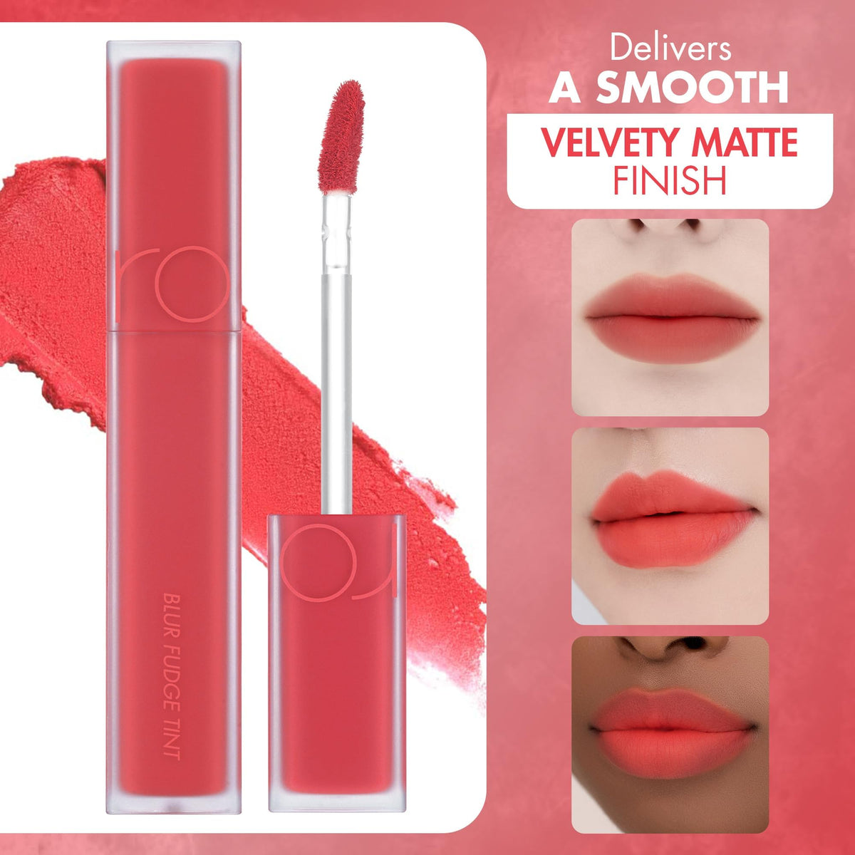 rom&nd OVEEER Shade Series Blur Fudge Tint | Silky Matte Lipstick for Velvety Smooth Lips | Long-Lasting Stain, Wrinkle Blurring, Moisturizing Formula | 16 Burnt Orange | Lip Stain Long Lasting Waterproof | Buildable Matte Blurred Finish | Hydrating Lip S