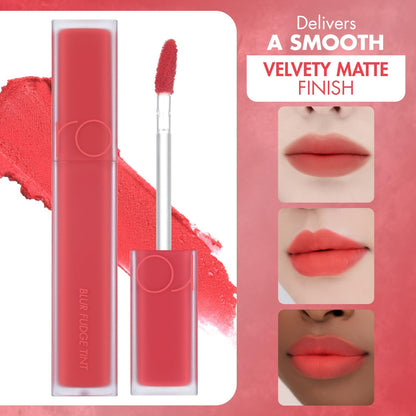 rom&nd OVEEER Shade Series Blur Fudge Tint | Silky Matte Lipstick for Velvety Smooth Lips | Long-Lasting Stain, Wrinkle Blurring, Moisturizing Formula | 16 Burnt Orange | Lip Stain Long Lasting Waterproof | Buildable Matte Blurred Finish | Hydrating Lip S