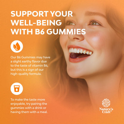 Potent Vitamin B6 Gummies for Adults - Potent Vitamin B Complex Supplements for Men & Women for Nervous System Support Mood & Immune System - Vegan Pyridoxine Chews for Energy & Metabolism - 30 Count