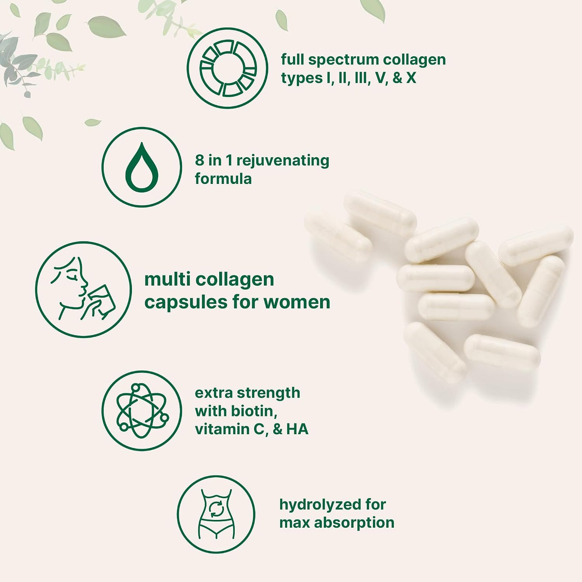 Micro Ingredients Multi Collagen Complex & Vegan Omega 3 Algae Oil Supplement Bundle 2 Pack | Grass-Fed Collagen Peptides | Omega-3 Full Spectrum Alternative to Fish Oil