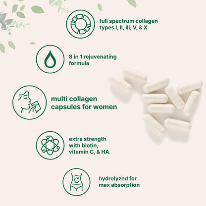 Micro Ingredients Multi Collagen Complex & Vegan Omega 3 Algae Oil Supplement Bundle 2 Pack | Grass-Fed Collagen Peptides | Omega-3 Full Spectrum Alternative to Fish Oil