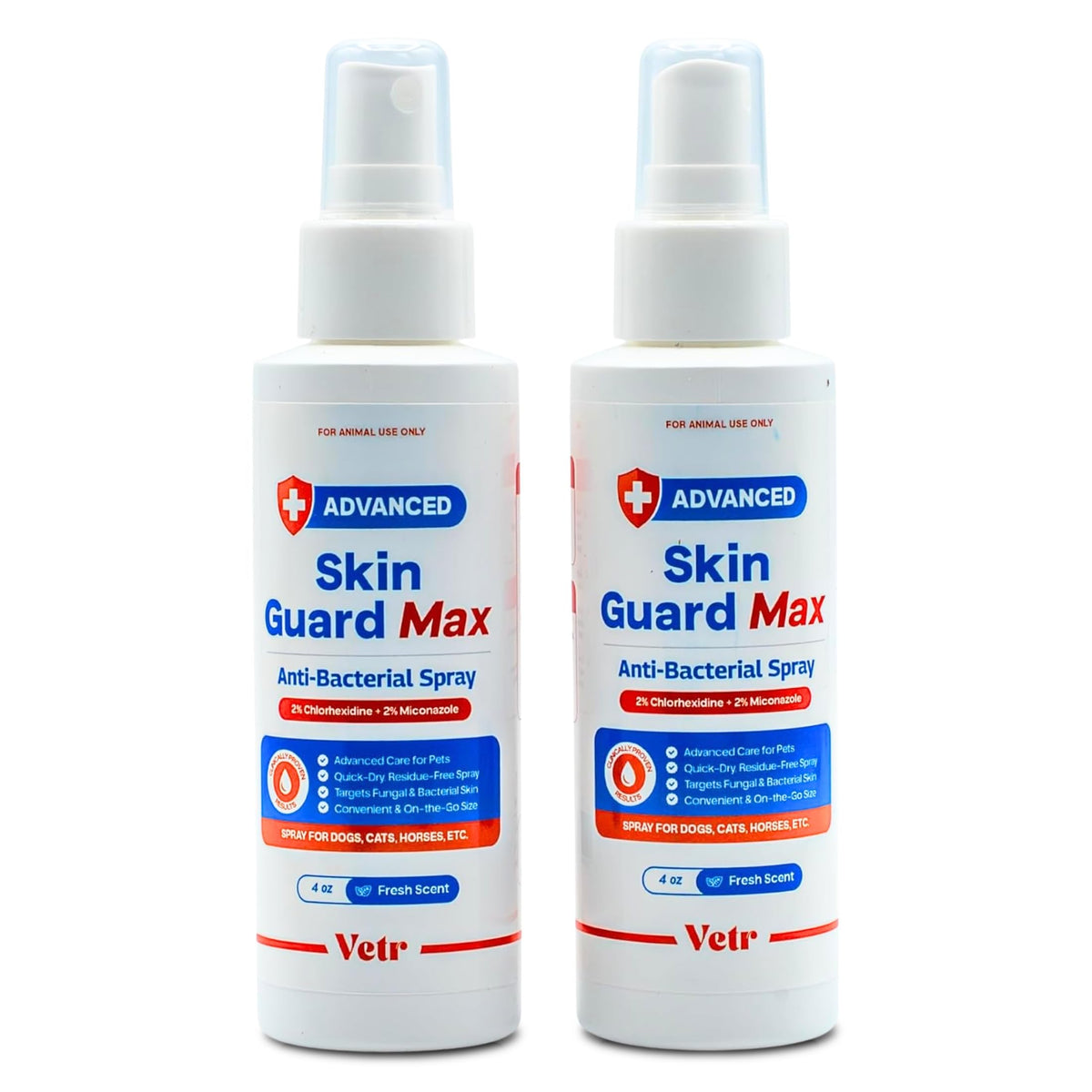 vetr Skin Relief Hydrocortisone Spray for Dogs - Topical Support for Itchy Skin and Hot Spots - 4 oz (120mL) - Vet-Formulated in USA