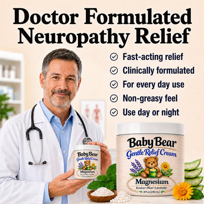 Nerve Relief Cream with Magnesium Chloride – Neuropathy Relief Cream for Feet, Hands, Legs, Toes & More – Fast-Absorbing, Non-Greasy Formula for Foot & Leg Comfort