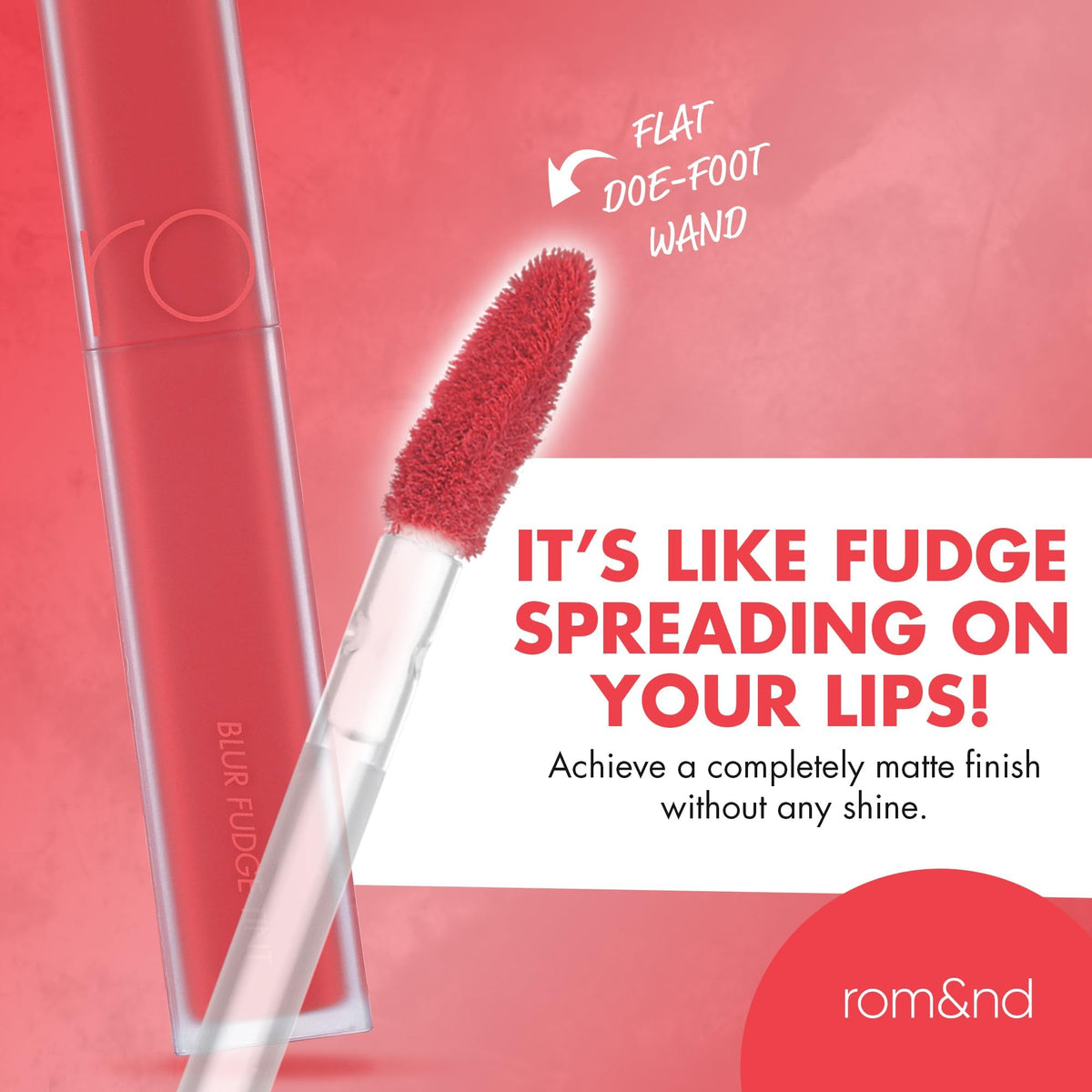 rom&nd OVEEER Shade Series Blur Fudge Tint | Silky Matte Lipstick for Velvety Smooth Lips | Long-Lasting Stain, Wrinkle Blurring, Moisturizing Formula | 16 Burnt Orange | Lip Stain Long Lasting Waterproof | Buildable Matte Blurred Finish | Hydrating Lip S