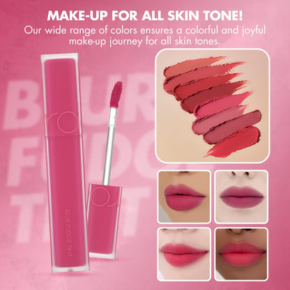 rom&nd OVEEER Shade Series Blur Fudge Tint | Silky Matte Lipstick for Velvety Smooth Lips | Long-Lasting Stain, Wrinkle Blurring, Moisturizing Formula | 16 Burnt Orange | Lip Stain Long Lasting Waterproof | Buildable Matte Blurred Finish | Hydrating Lip S