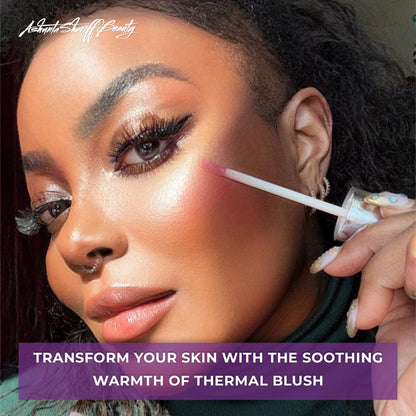 Ashunta Sheriff Beauty Thermal Blush Oil Serum - pH Reactive Liquid Cheek & Lip Stain - Natural & Clean Makeup for Every Skin Tone - Long Lasting for All-Day Wear