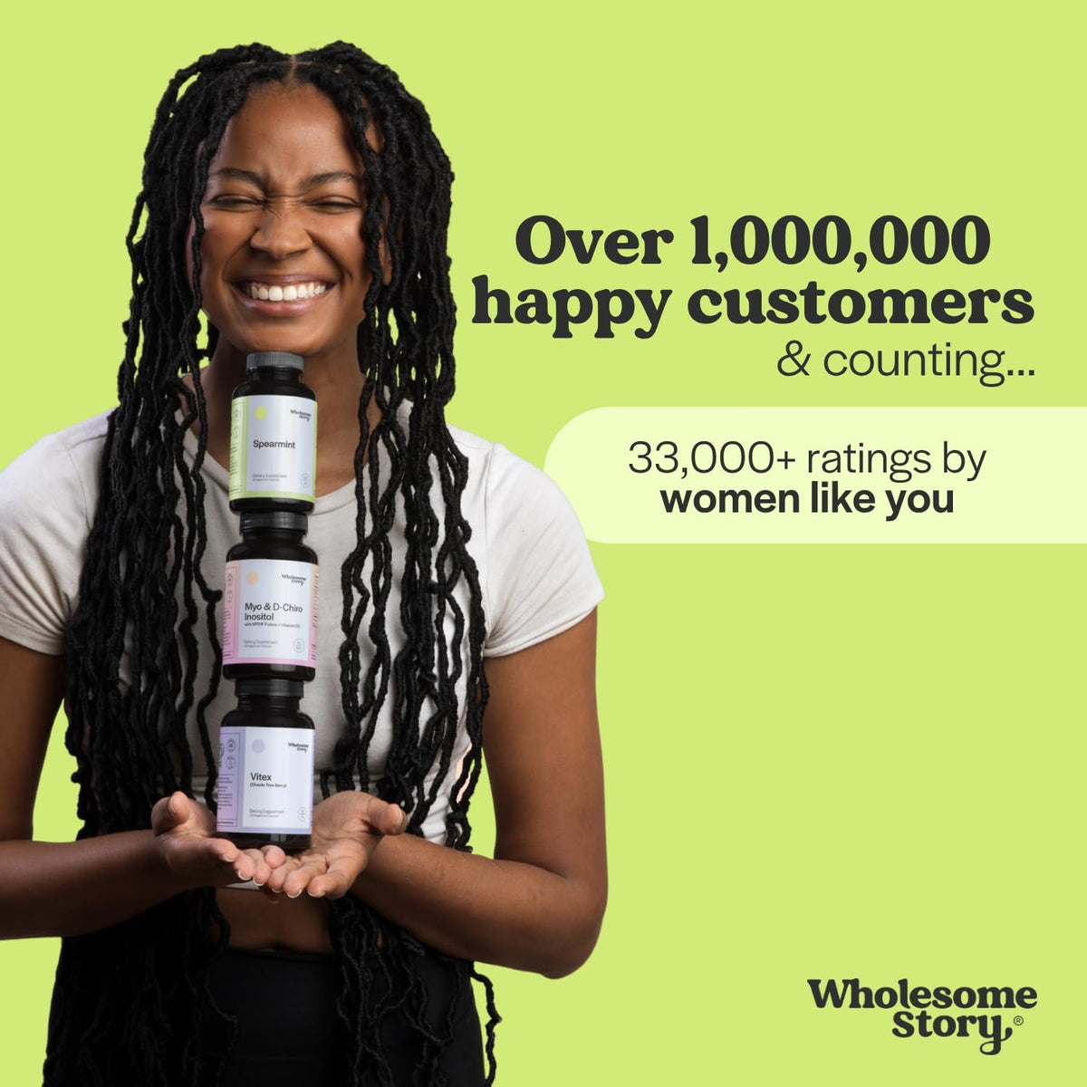 Wholesome Story Spearmint Capsules Supplement | 1000mg Spearmint Leaf | 333.33mg Per Capsule | Supports Hormones, Digestion & Gut | Mentha Spicata | 30-Day Supply