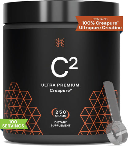 HPN C2 Creapure Creatine for Strength & Recovery, 100 Servings | Ultra-pure Creapure creatine supports strength, performance and recovery; vegan, non-GMO and independently tested.
