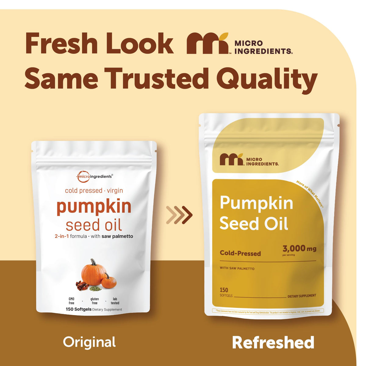 Micro Ingredients Pumpkin Seed Oil with Saw Palmetto, 300 Softgels | Cold Pressed, Pure Virgin Oil with Essential Fatty Acids & Phytosterols. For Men & Women. Non-GMO, Gluten Free.