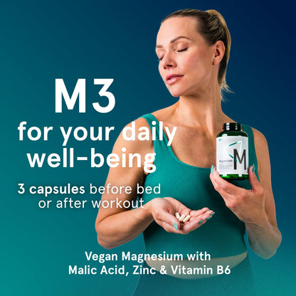 Puori Magnesium Complex Supplement - High Absorption Magnesium Taurinate & Gluconate, Zinc, Vitamin B6 & Malic Acid for Sleep Support, Immune & Bone Health & Muscle Recovery - 240 Vegan Capsules