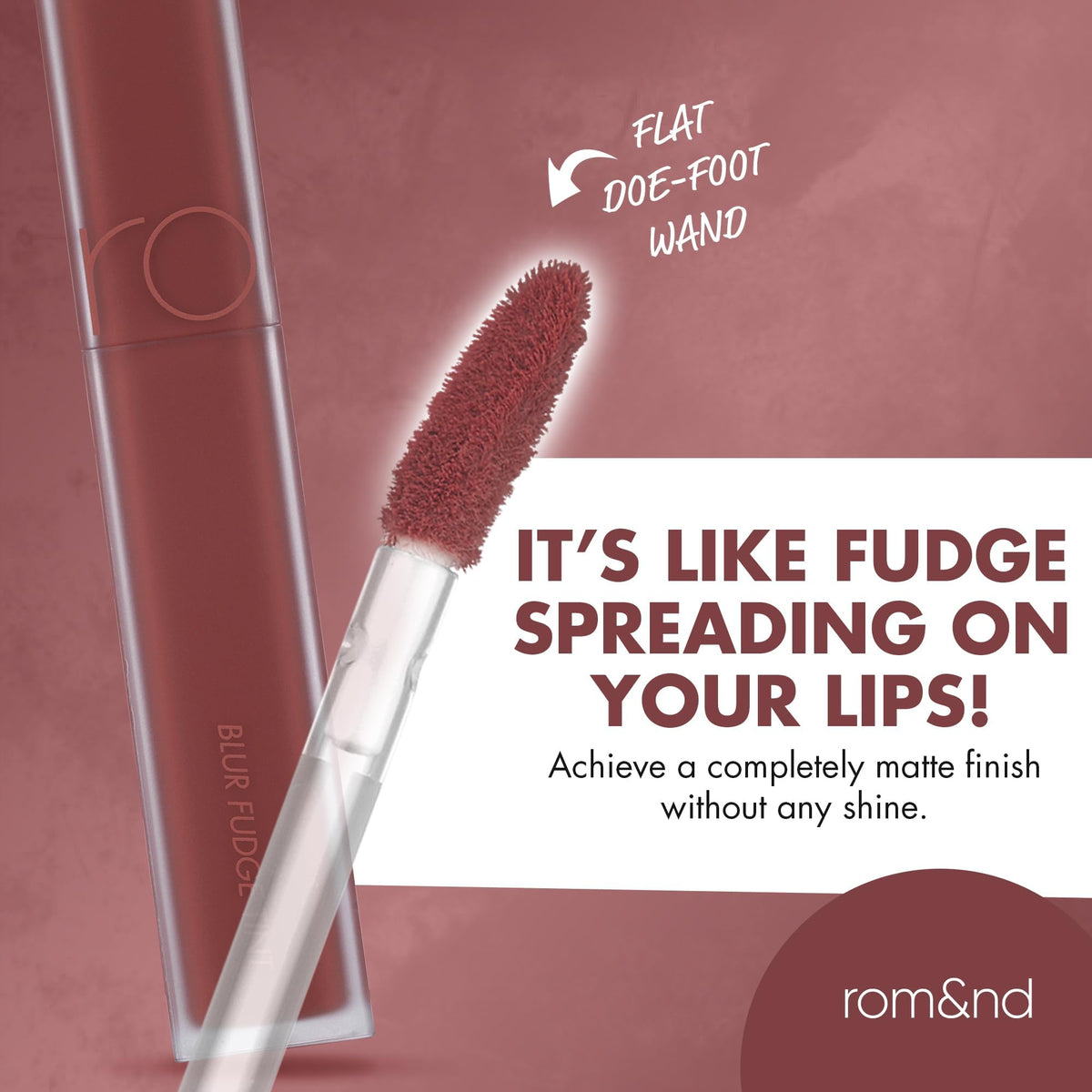 rom&nd OVEEER Shade Series Blur Fudge Tint | Silky Matte Lipstick for Velvety Smooth Lips | Long-Lasting Stain, Wrinkle Blurring, Moisturizing Formula | 16 Burnt Orange | Lip Stain Long Lasting Waterproof | Buildable Matte Blurred Finish | Hydrating Lip S
