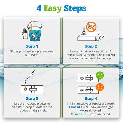 5Strands Blue-Green Algae Water Test Kit for Lakes & Ponds, 2 Pack