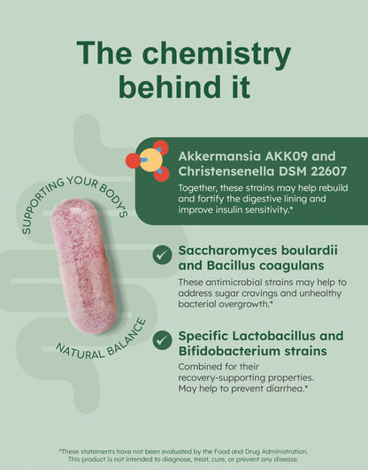 GutRx Balance – Probiotics for Women & Men with Akkermansia Probiotic & Christensenella, Alternative for Gut Health with Lactobacillus Plantarum,