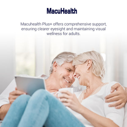 Macuhealth Plus+ Eye Vitamins Supplement for Adults - 90 Day Supply with Lutein, Zeaxanthin, and Meso-Zeaxanthin - Unflavored, Vitamin for Eyes MacuhealthBuy Supplements Australia