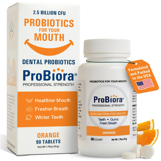 ProBiora Professional Strength Oral Probiotics for Teeth and Gums | Dental Probiotic for Oral Health | Bad Breath Treatment for Adults | Tooth Whitening