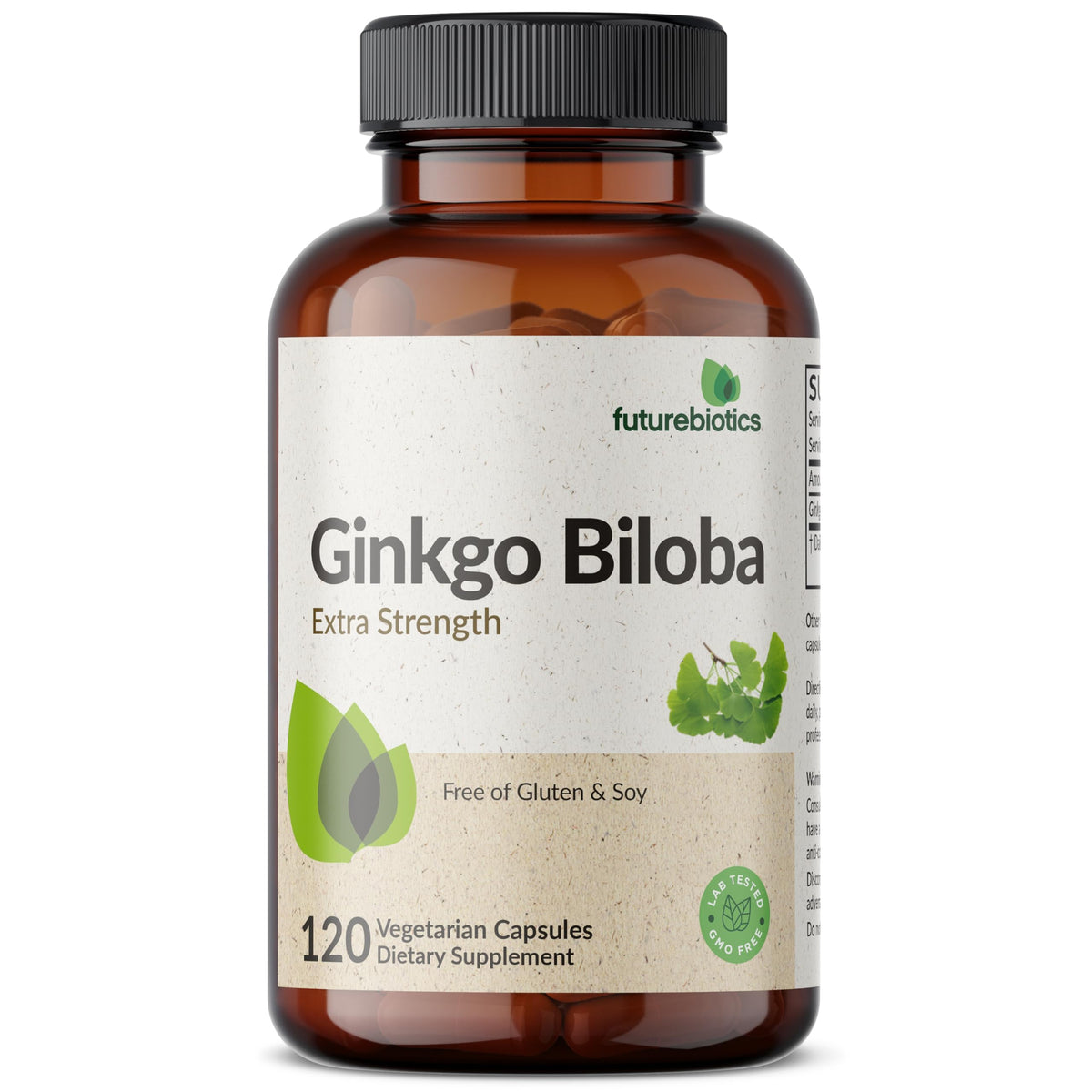 Futurebiotics Ginkgo Biloba Extra Strength Supports Brain Function & Memory Support, 120 Vegetarian Capsules
