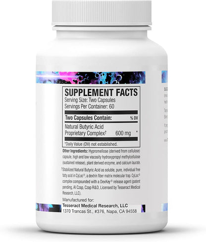 Tesseract Medical Research ProButyrate Gut Health Supplement, Butyric Acid Complex & TetraCumin SR Joint Support Supplement, Sustained Release