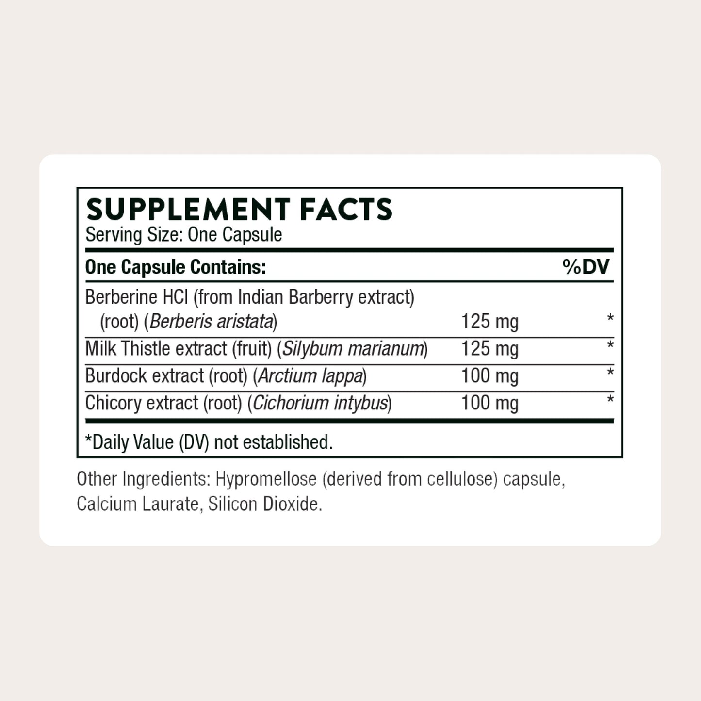 THORNE - Liver Cleanse - Milk Thistle & Berberine Supplement with Burdock & Chicory Extracts - Herbal Blend Supports the Liver’s Natural Detoxification Function