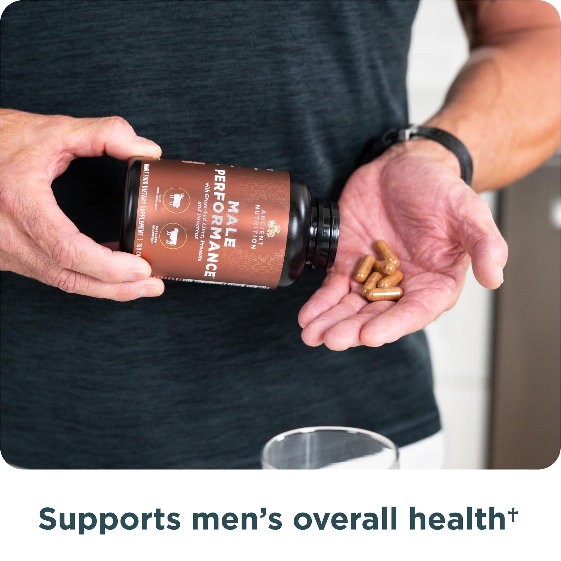Ancient Nutrition Organ Supplements for Men, Grass-Fed and Wild Organ Complex Capsules, Liver, Prostate, Pancreas Supports Male Performance, Healthy Aging, 180 Ct Ancient NutritionBuy Supplements Australia