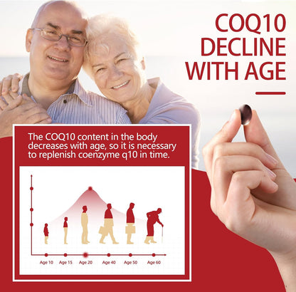 DRFOSTER Ubiquinol CoQ10 200mg, with PQQ & Vitamin E, 120 Servings | Active Ubiquinol, Coq10 200mg, Black Pepper for Max Absorption, Allergen-Free, Powerful Antioxidant, Brain & Energy Support