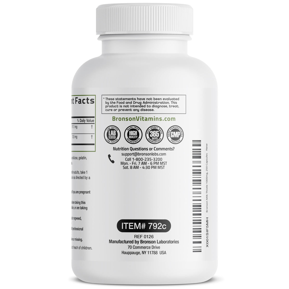 Bronson Milk Thistle Silymarin Marianum & Dandelion Extract, 120 Capsules | 2-in-1 Liver Cleanse, Health, Detox & Antioxidant Support, Non-GMO, Gluten-Free, Soy-Free