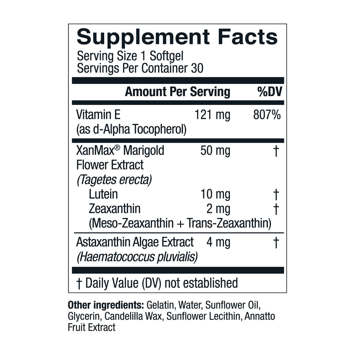 Live Conscious Eye Vitamins Select AREDS 2 Ingredients with Vitamin E, Lutein, and Astaxanthin - OptiWell Eye Health Supplement and Blue Light Support - 30 Softgels